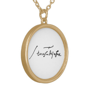 Signature by St. Theresa of Avila Heilige Theresa Gold Plated Necklace
