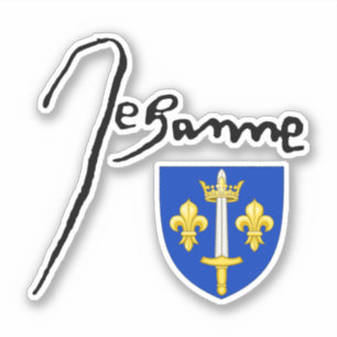Signature/ coat of arms of Jeanne d'Arc Sticker