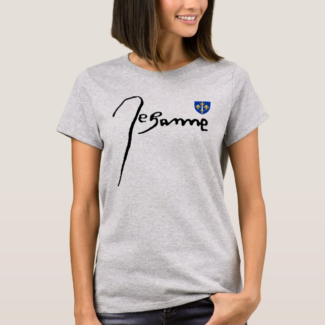 Signature/ coat of arms of Jeanne d'Arc T-Shirt (Front)