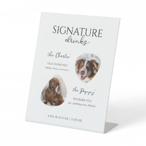 Signature Cocktail Dog Photo Drinks Bar Sign