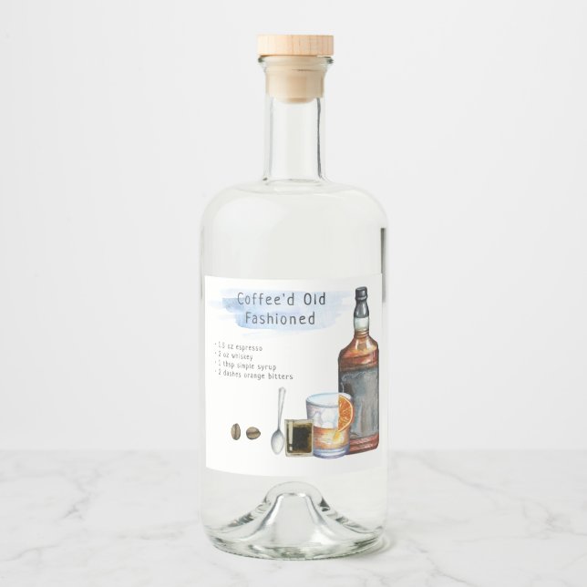 Signature Cocktail Recipe Wedding Favor Label (Front)