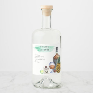 Signature Cocktail Recipe Wedding Favor Label