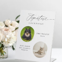 Signature Cocktails 2 Pet Photo Elegant Wedding