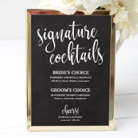 Signature Cocktails Chalkboard Wedding Sign