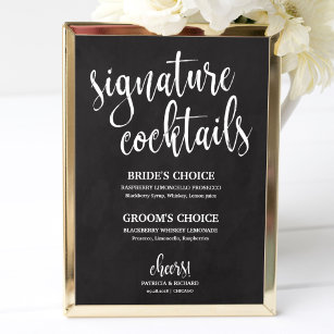 Signature Cocktails Chalkboard Wedding Sign