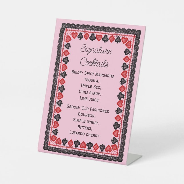 Signature Cocktails Pedestal Sign (Front)