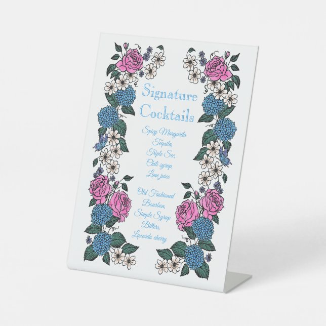 Signature Cocktails Pedestal Sign (Front)