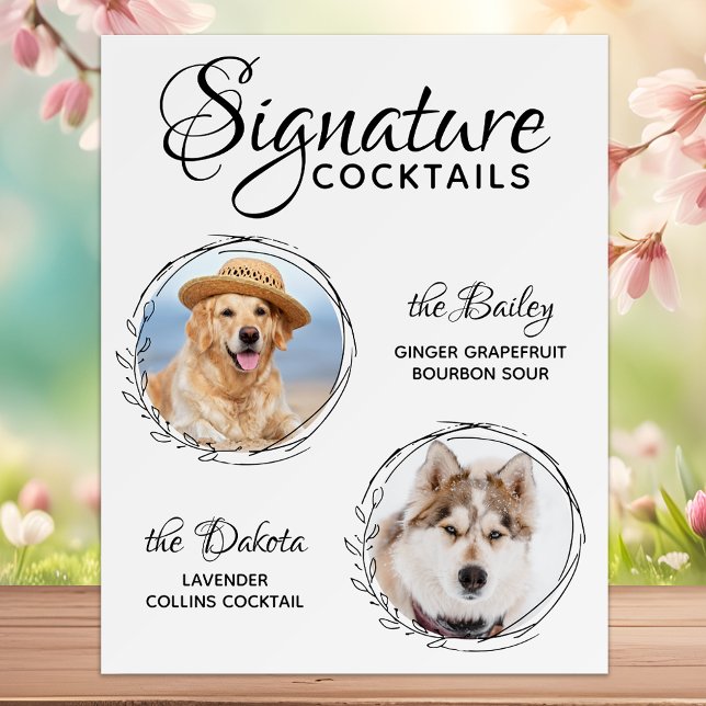 Signature Cocktails Pet Wedding Drink Dog Bar Foam Board (Creator Uploaded)