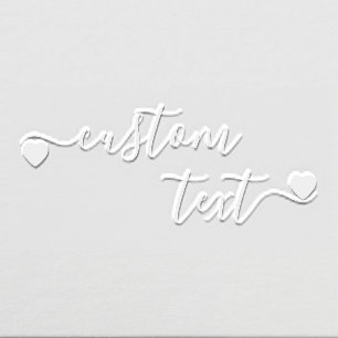 Signature Custom Text heart love Embosser