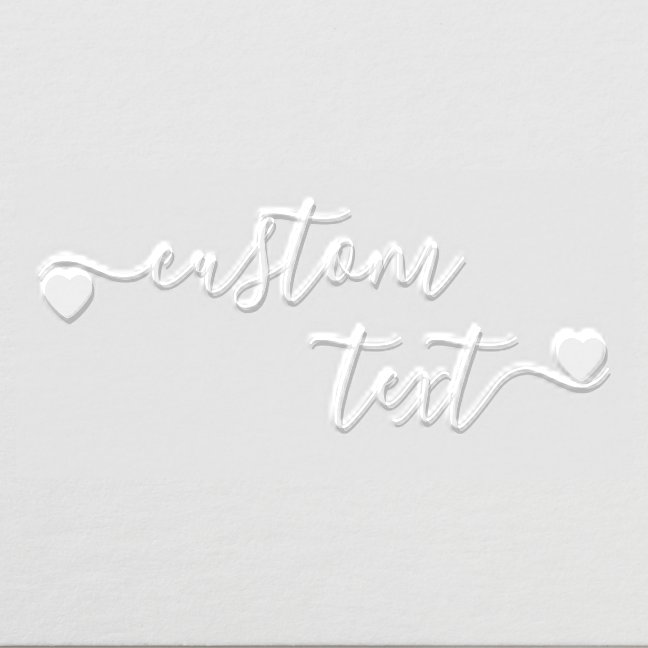 Signature Custom Text heart love Embosser