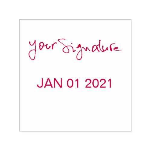 Signature Date Custom Self_inking Stamp