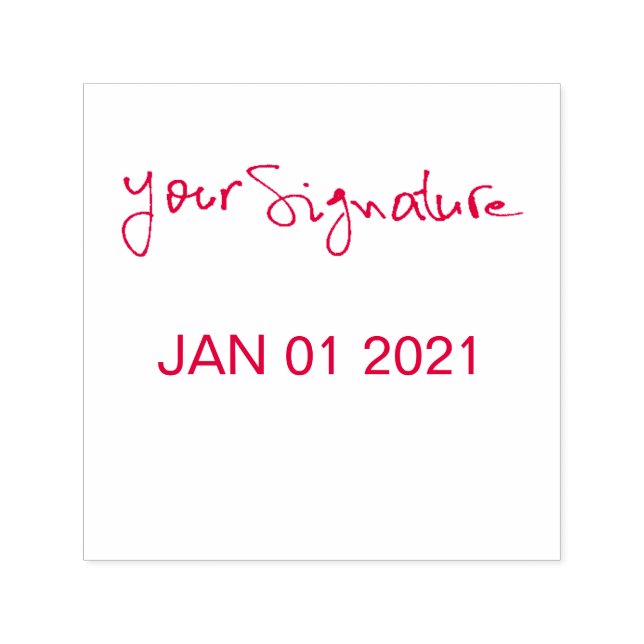 Signature Date Custom Self-inking Stamp (Design)