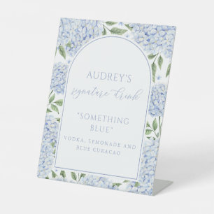 Signature Drink Blue Hydrangea Arch Bar Sign