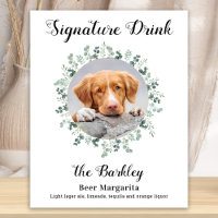 Signature Drink Dog Bar Custom Photo Pet Wedding