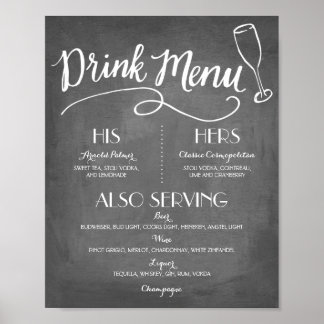 Signature Drink Menu | Wedding Decor