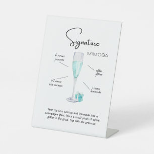 Signature Drink Recipe Bar Sign Mimosa Cocktail