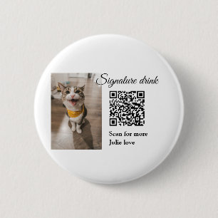 Signature drink scan QR code add pet photo name  Button