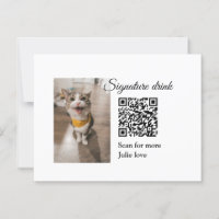 Signature drink scan QR code add pet photo name
