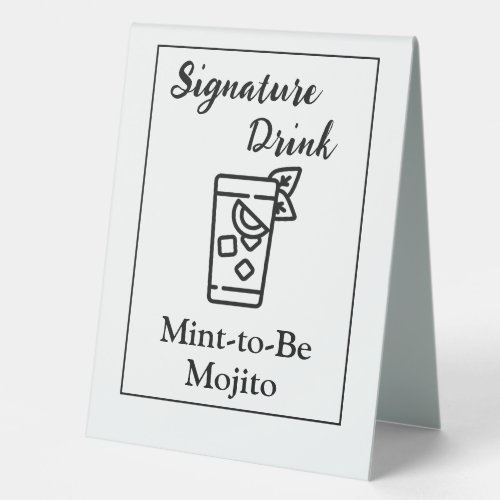 Signature Drink Sign for Wedding Bar