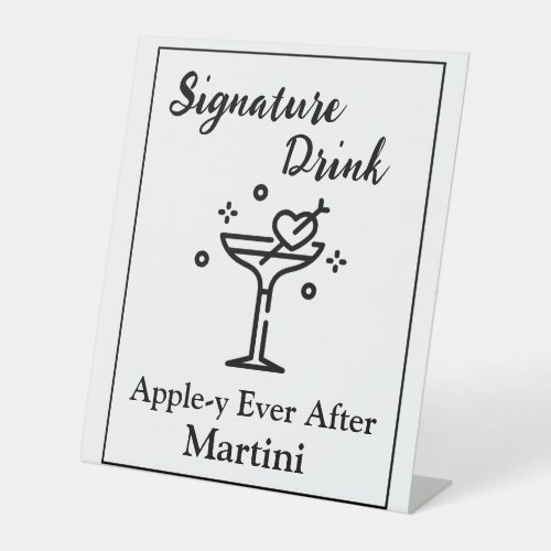 Signature Drink Sign for Wedding Bar Martini