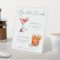 Signature Drinks Modern Black & White Poster