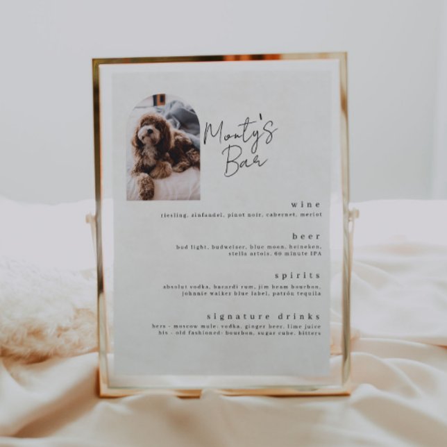 Signature Drinks Pet Bar Menu Poster (Creator Uploaded)