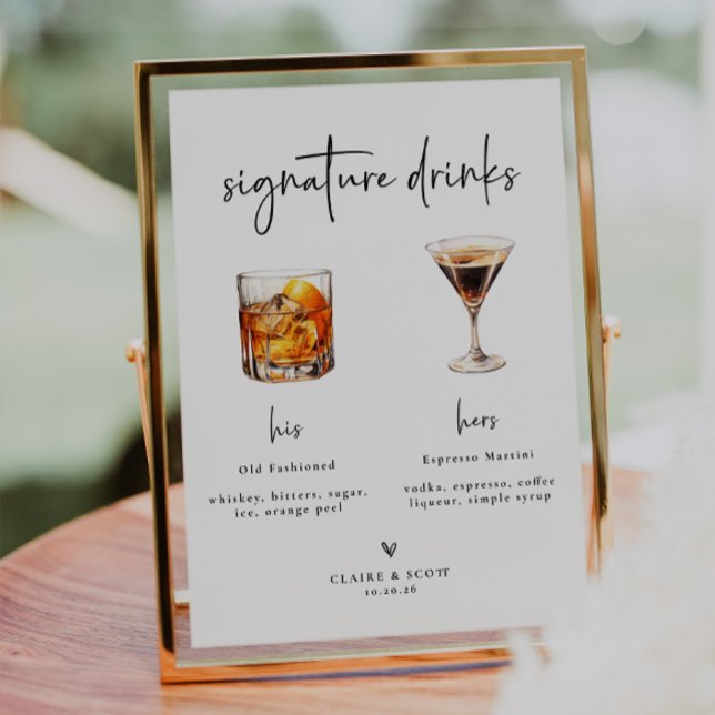 Signature Drinks Wedding Bar Sign (Creator Uploaded)