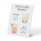 Signature Drinks Wedding Cocktail Menu Poster