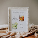 Signature Drinks Wedding Cocktail Poster at Zazzle