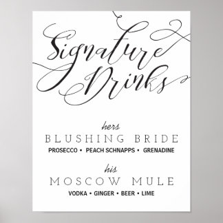 Signature Drinks Wedding Sign