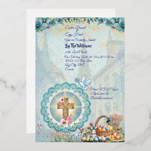 Signature Easter Church Invitation Foil Invitation