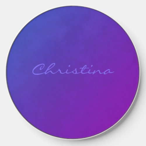 Signature Electric Blue Fuchsia Pink Ombr Wireless Charger