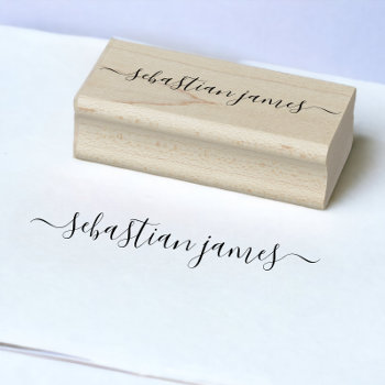 Signature Elegant Personalized Rubber Stamp by Ricaso at Zazzle