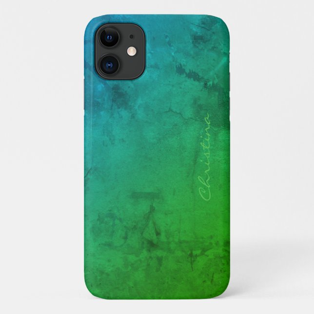Signature Emerald Turquoise Ombré iPhone XR Case (Back)