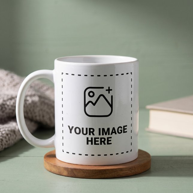 Signature Favorite Photo Design Coffee Mug (Simulated mug on table)