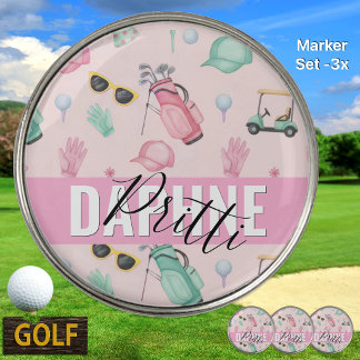 Signature Golf, fashion "Daphne Pritti" chic Golf Ball Marker