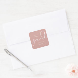 Signature Grad Script Square Sticker