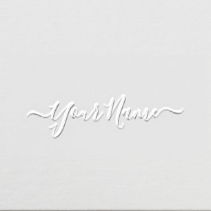 Signature Handwritten Script Family Name Embosser