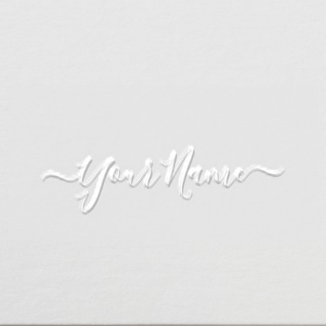 Signature Handwritten Script Family Name Embosser (Design)
