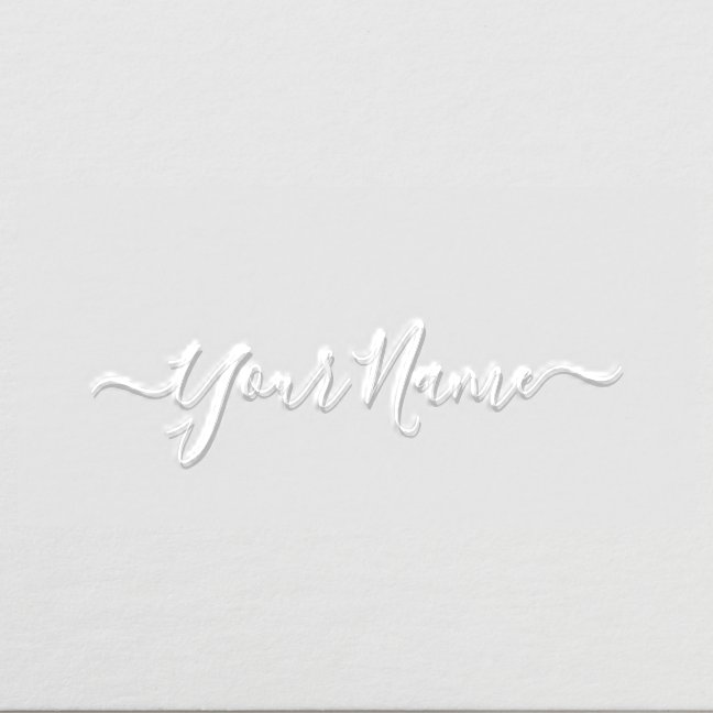 Signature Handwritten Script Family Name Embosser