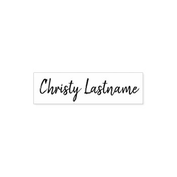 Signature - Handwritten Script Font 1 Line Honesty Self-inking Stamp by BusinessStationery at Zazzle