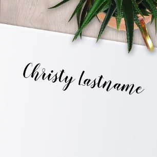 Signature - Handwritten Script Font 1 Line Text Self-inking Stamp