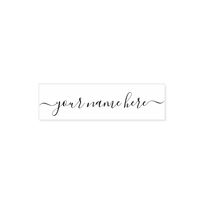 Signature Handwritten Script simple name here Self-inking Stamp