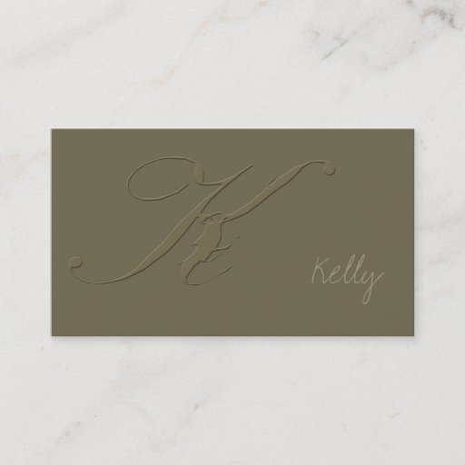 Customizable Signature K Business Card