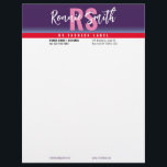 Signature Letterhead<br><div class="desc">A monogrammed signature design with contrasting script and sans serif typefaces. It is titled with RS fashion label. A fully editable template.</div>