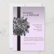 Signature Lilac Black Noir Botanical Wedding
