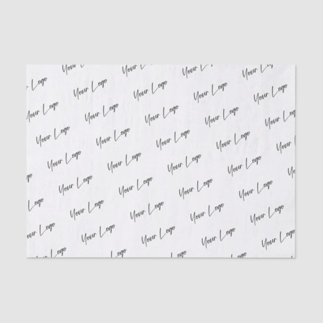 Signature Logo Business Template Tissue Paper (Front)
