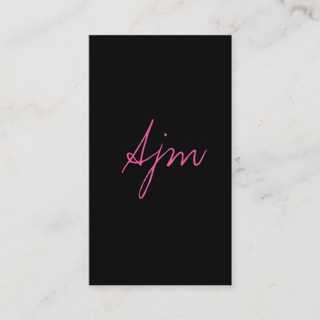 Signature Monogram 2 / Bokeh Business Card (Front)