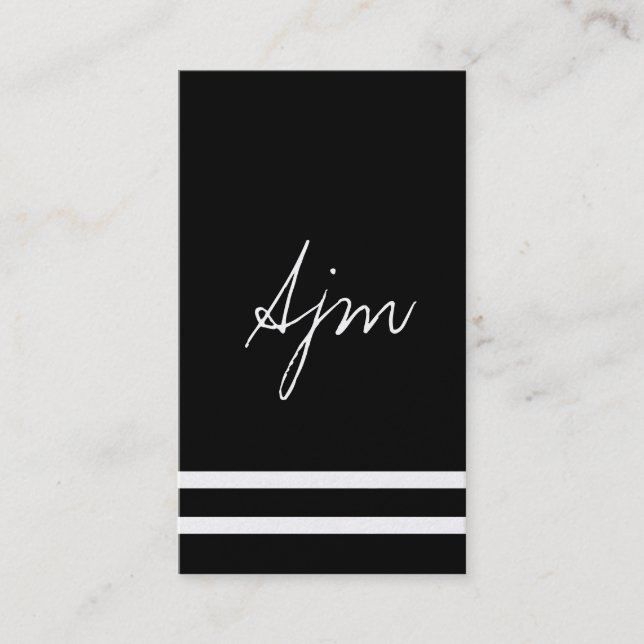 Signature Monogram 2 / Gold 2 Business Card (Front)