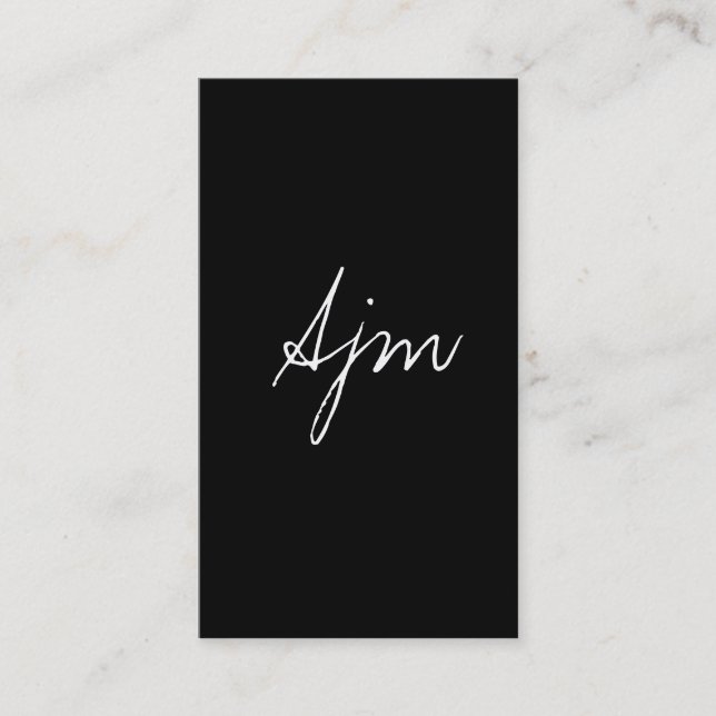 Signature Monogram 2 / Steel Brush Business Card (Front)